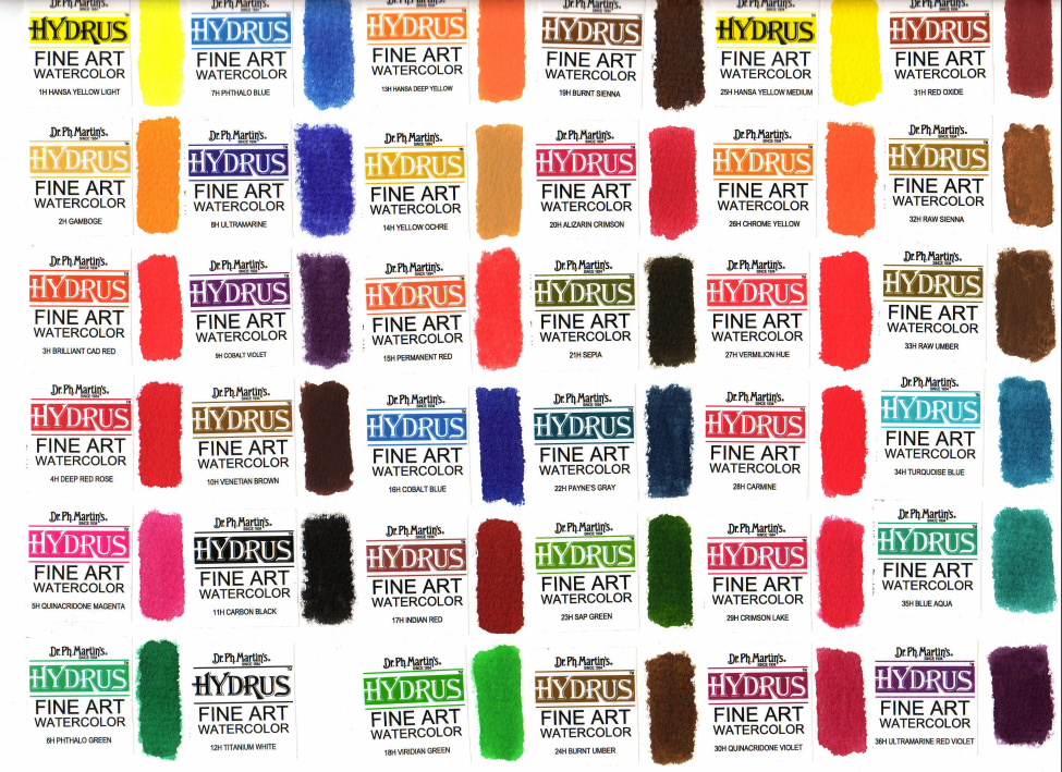 Hydrus Colour Chart
