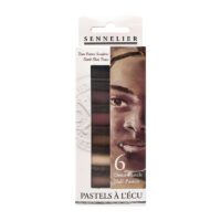 Sennelier Soft Pastel 6 Half Stick Set Dark Skin Tones